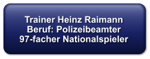 Trainer Heinz Raimann Beruf: Polizeibeamter 97-facher Nationalspieler